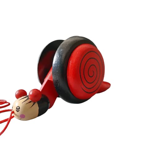 Handmade Wooden PULL ALONG SNAIL Toy - Fun for kids