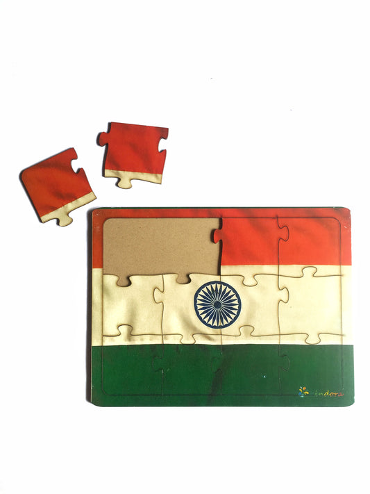 Montessori Jigsaw Puzzle Indian National Flag Tricolor