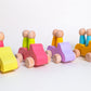 Wooden Montessori Inspired Car with Peg dolls/ Peg People Car