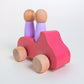 Wooden Montessori Inspired Car with Peg dolls/ Peg People Car