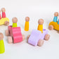 Wooden Montessori Inspired Car with Peg dolls/ Peg People Car