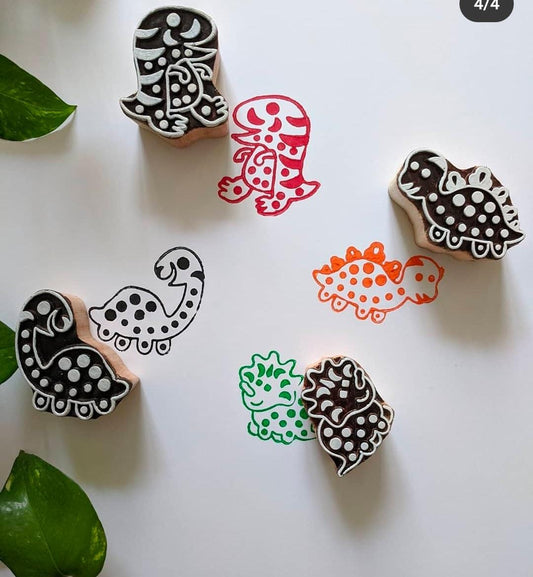 CARRY MY ART Dinosaur Theme Block Printing Set