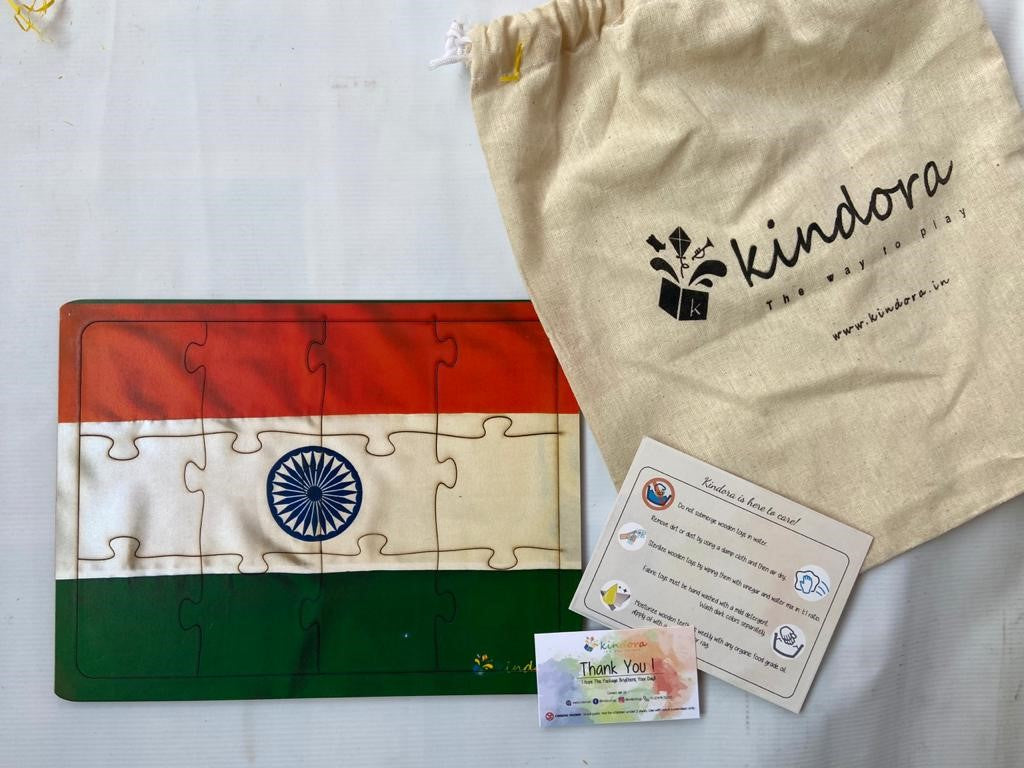 Montessori Jigsaw Puzzle Indian National Flag Tricolor