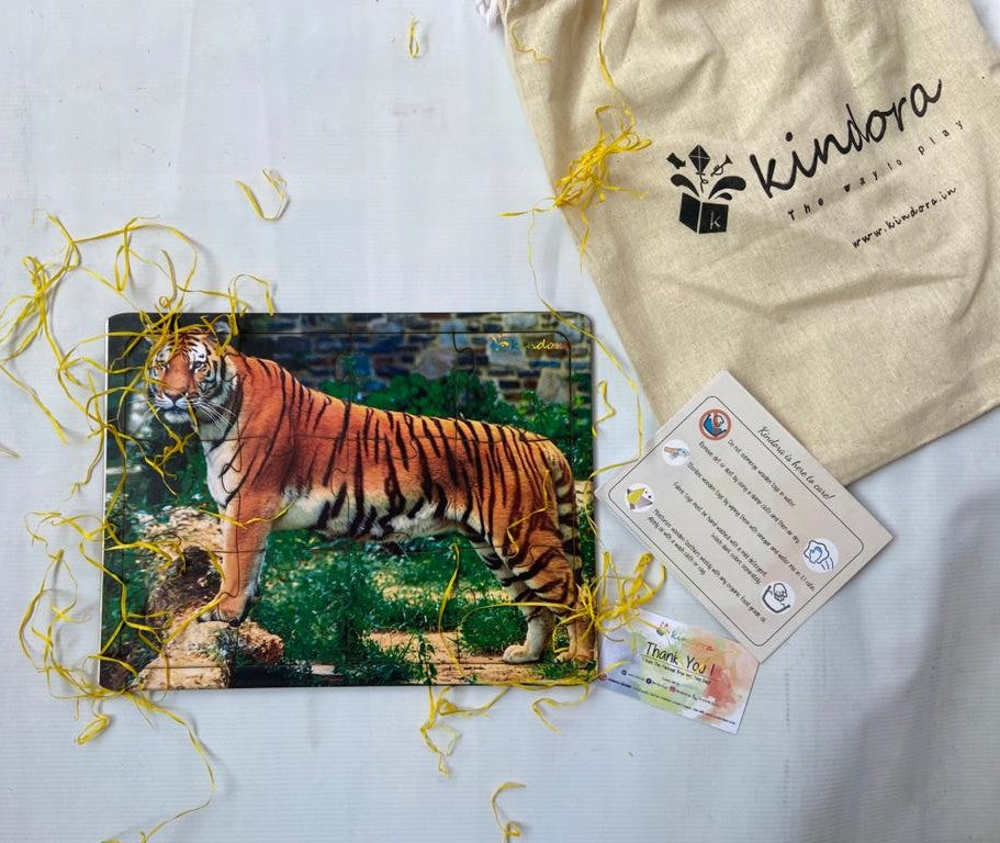 Montessori Jigsaw Puzzle Indian National Animal Tiger